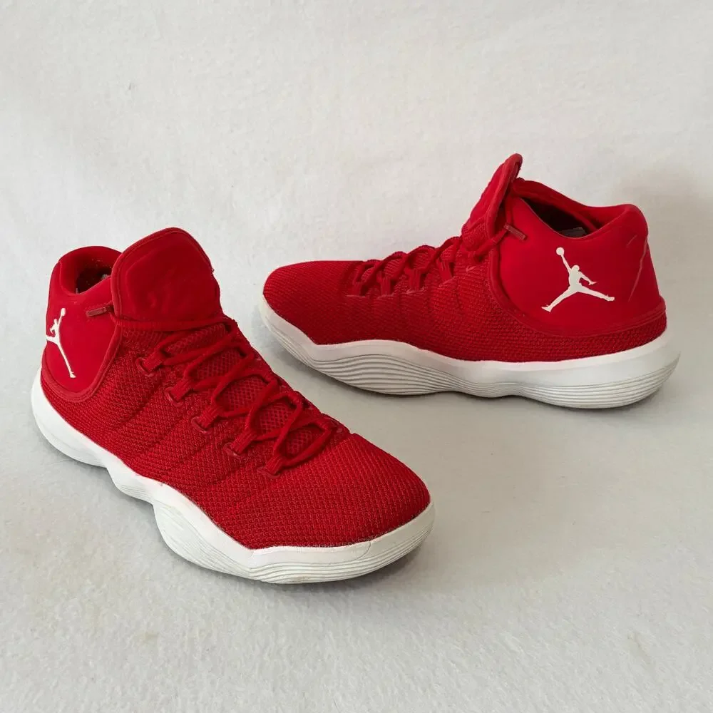 Air Jordan Super. Fly Basketball Shoes 2017 University Red White Mens Size 12